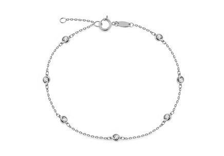 Armband aus Weißgold mit Zirkonen