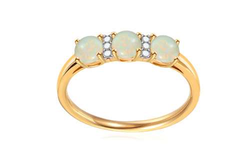 Brillant Ring mit australischen Opalen 0,040 ct - IZBR795