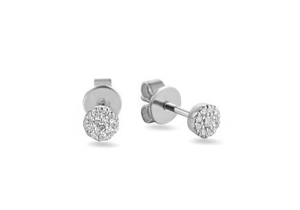 Ziva-Diamantohrringe, Weißgold, 14 Karat