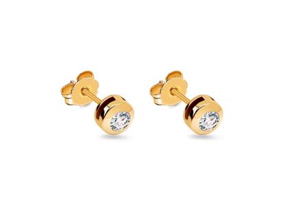 Goldohrringe mit Zirkonen