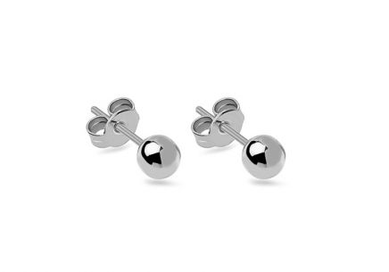 Ohrringe Ohrstecker aus Weißgold Kugeln