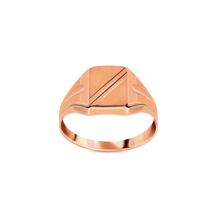 Siegelring mattiert aus Roségold
