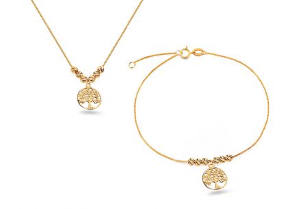 Goldset Baum des Lebens mit Kugeln