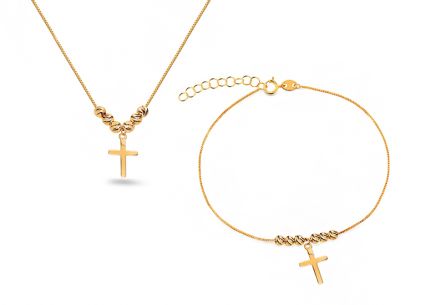 Goldset mit Kreuz Heratis