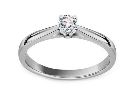 Verlobungsring mit Diamanten 0,170 ct Estelle middle white