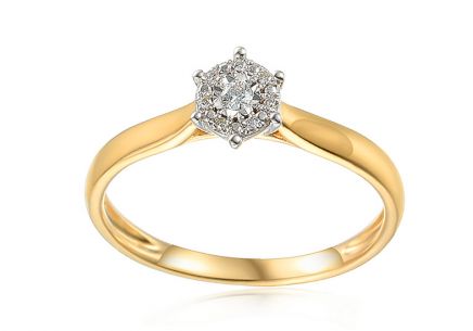 Diamant-Verlobungsring aus Gold 0,030 ct