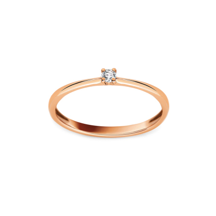 Solitär mit einem Diamanten Margaret, Roségold